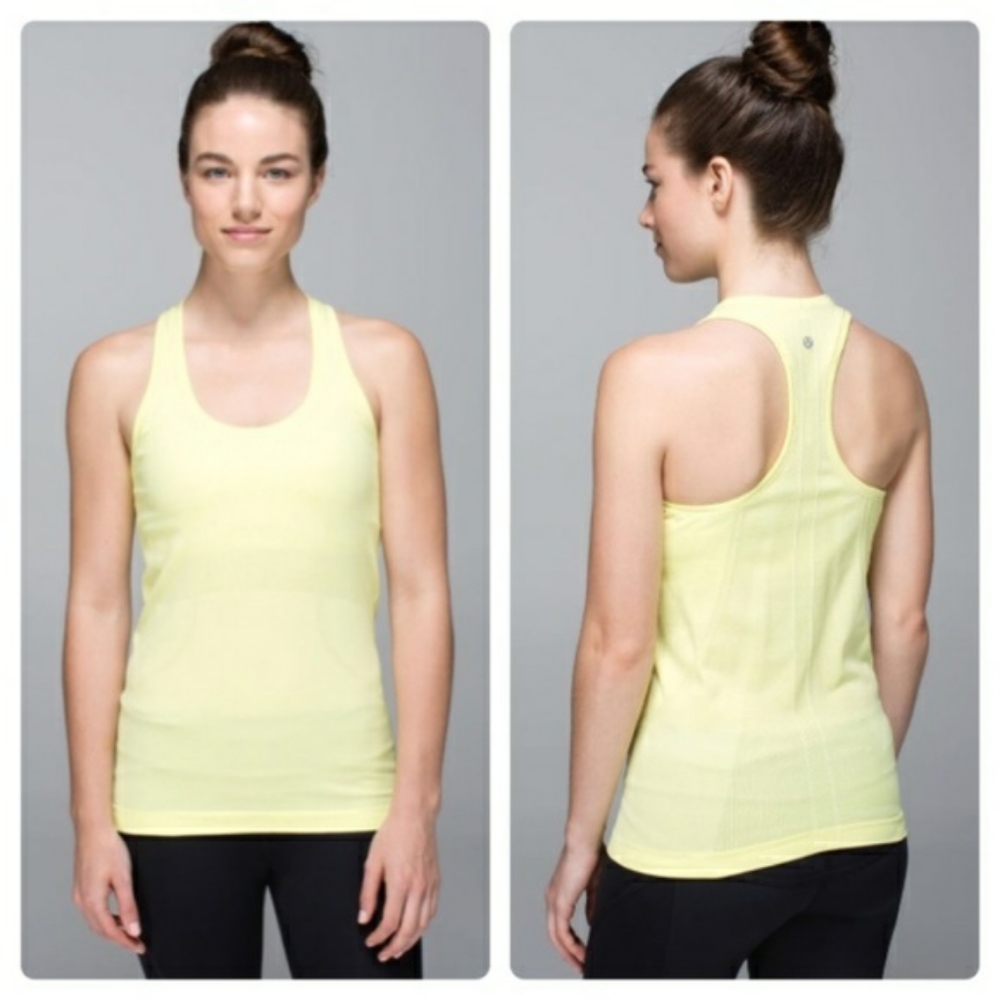 Lululemon pastel yellow swiftly raceback